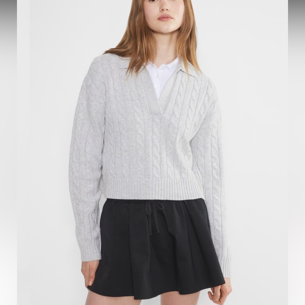 Aritzia Sunday Best Lottie Sweater Heather Chrome 2XS